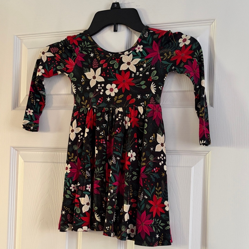 Floral Long Sleeve Kids Dress